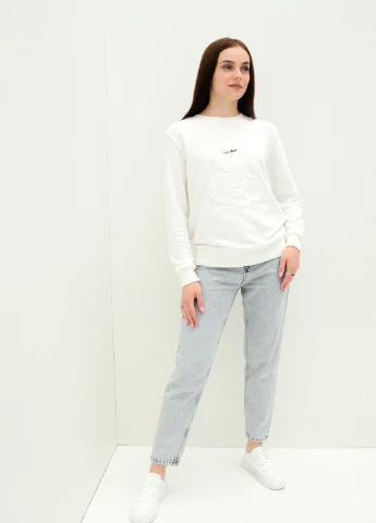 Белый свитшот PEPPER MINT однотонный (254101498)