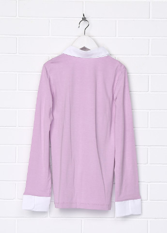Розовая однотонная блузка с длинным рукавом Sasha демисезонная