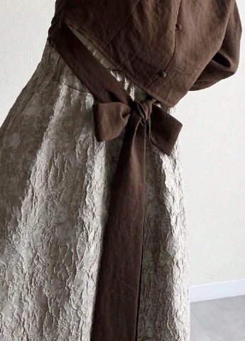 Коричневая блуза SHEIN