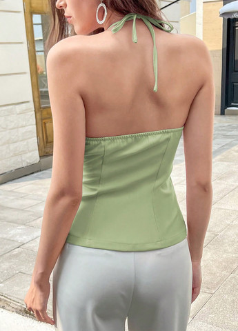 Салатовая блуза SHEIN