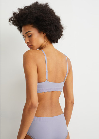 Сиреневый топ бюстгальтер C&A без косточек полиамид