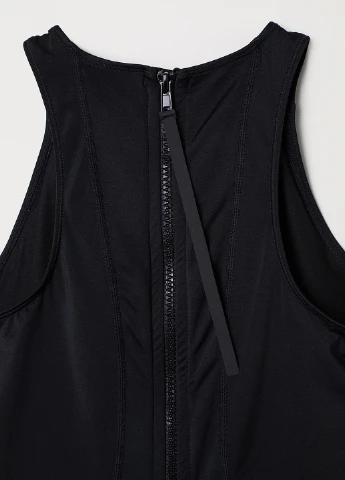 Чорний демісезонний купальник суцільний, хай нек H&M