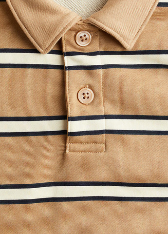 Песочная детская футболка-поло для мальчика H&M в полоску