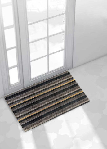 Дверний килимок з петлевою щетиною розміром 45 x 75 для внутрішнього зовнішнього входу - Жовта полоска Lovely Svi (254545875)