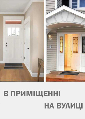 Дверной коврик с петлевой щетиной размером 45 x 75 для внутреннего и наружного входа - Жолтая полоска Lovely Svi (254545875)