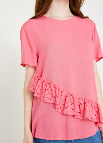 Кислотно-розовая летняя блуза KOTON