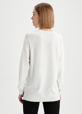Білий демісезонний свитер джемпер DeFacto