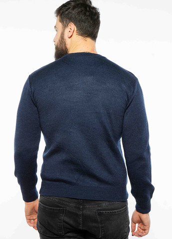 Темно-синий демисезонный пуловер джемпер Time of Style