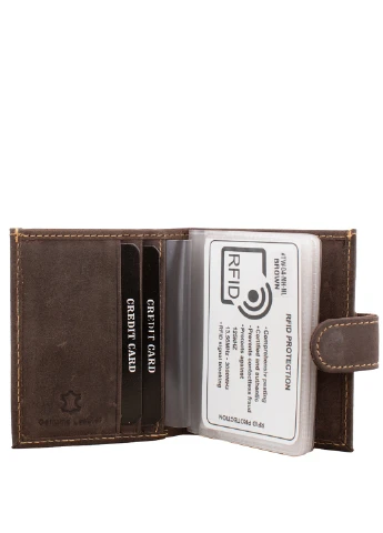 Чоловіча шкіряна візитниця 8х9,5х1,5 см DNK Leather (255710207)