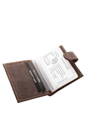 Чоловіча шкіряна візитниця 8х9,5х1,5 см DNK Leather (255710207)