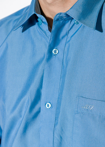 Синяя кэжуал рубашка однотонная Time of Style