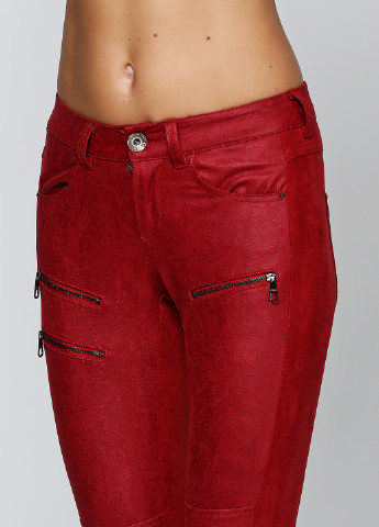 Темно-красные кэжуал демисезонные брюки Guess