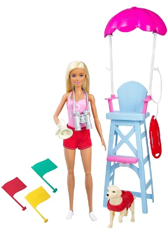 Ігровий набір Barbie Пляжний рятувальник Барбі (GTX69) Mattel (255665365)