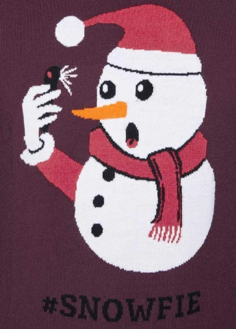 Бордовий зимовий светр Jack & Jones