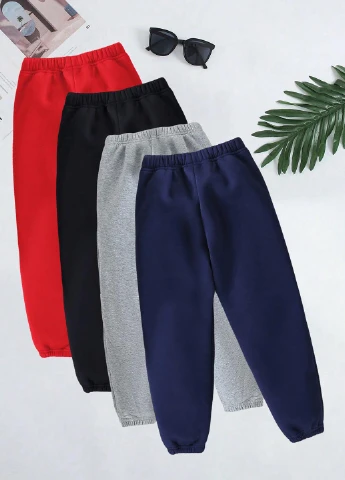 Комбинированные спортивные зимние брюки джоггеры SHEIN