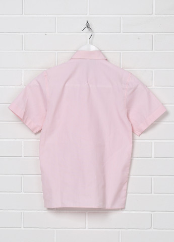Светло-розовая кэжуал рубашка однотонная Malip с коротким рукавом