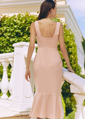 Персикова кежуал сукня Gepur однотонна