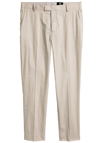 Бежевые кэжуал летние классические брюки H&M