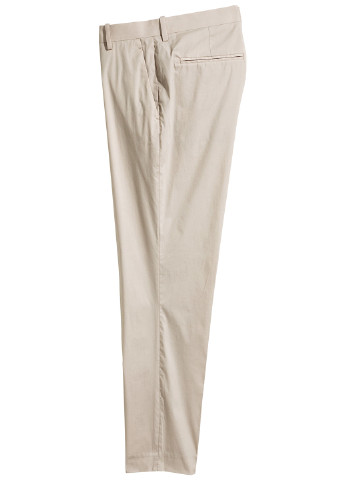 Бежевые кэжуал летние классические брюки H&M