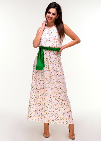 Светло-розовое кэжуал платье Olsa с цветочным принтом