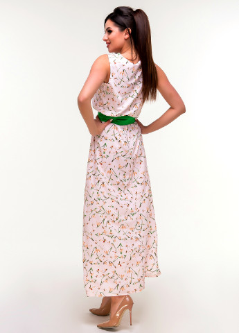 Светло-розовое кэжуал платье Olsa с цветочным принтом