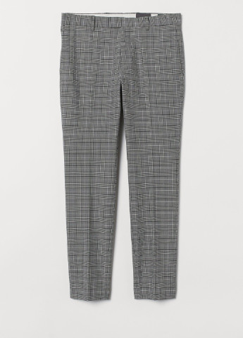Черно-белые кэжуал демисезонные брюки H&M