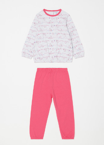 Рожева всесезон піжама (лонгслів, брюки) лонгслив + брюки Oviesse