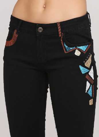 Черные демисезонные скинни джинсы Desigual