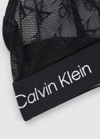 Чёрный бралетт бюстгальтер Calvin Klein без косточек нейлон