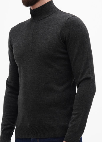 Темно-серый демисезонный свитер No Brand