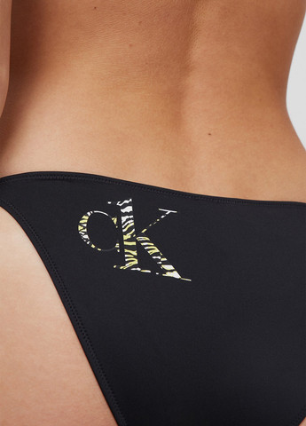 Черные купальные трусики однотонные Calvin Klein