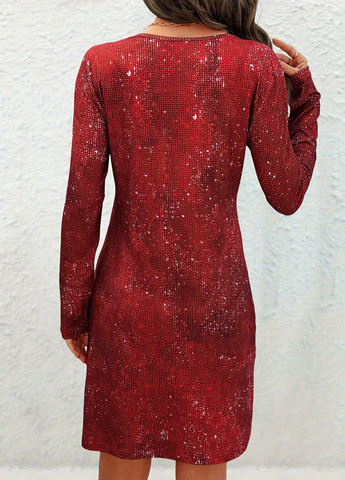 Червона вечірня сукня а-силует SHEIN однотонна