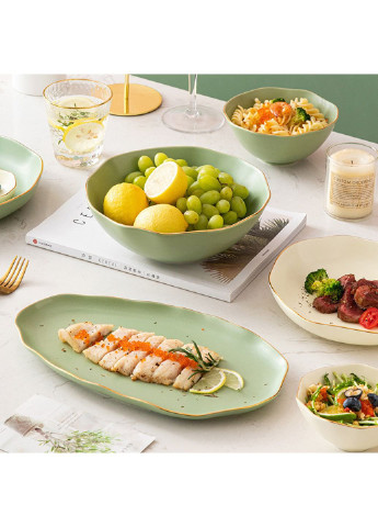 Салатник керамический 6768 12 см зеленый No Brand (253786531)