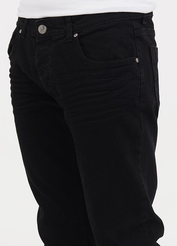 Черные демисезонные прямые джинсы Giuseppe Zanotti