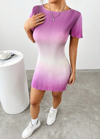 Комбінована кежуал сукня сукня-футболка SHEIN тай-дай