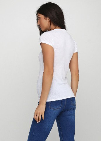 Белая летняя футболка Mei Na Fashion