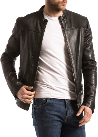 Чорна демісезонна куртка Blue Wellford Bayon