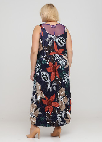 Комбинированное кэжуал платье оверсайз Degrade с цветочным принтом