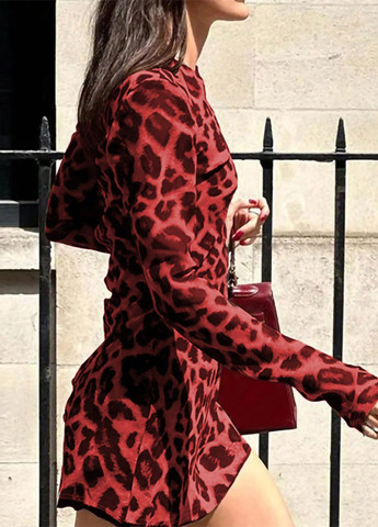 Комбінезон SHEIN комбінезон-шорти леопардовий комбінований кежуал поліестер