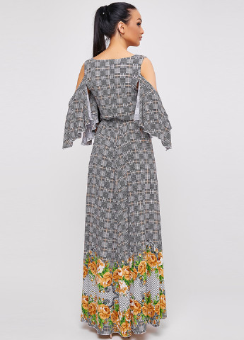 Сіра кежуал сукня ST-Seventeen з квітковим принтом