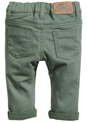Зеленые демисезонные с высокой талией джинсы H&M