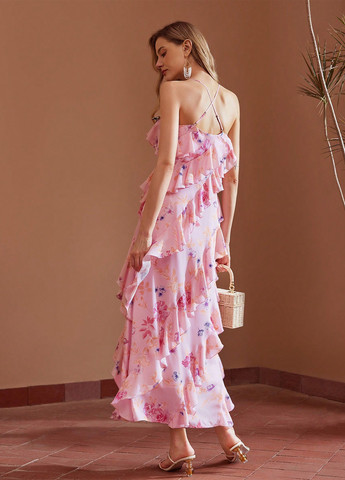 Комбінована кежуал сукня а-силует SHEIN з квітковим принтом