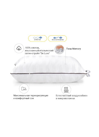 Подушка 1491 Royal Pearl Hand Made memory effekt Висока 40х60 см (2200001539686) Mirson (254053262)