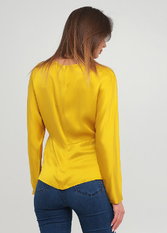 Жовта демісезонна блуза з баскою Cos