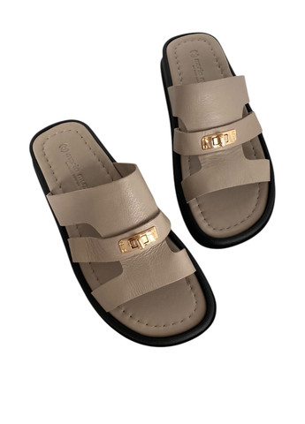 Серые шлепанцы Mario Muzi с пряжкой