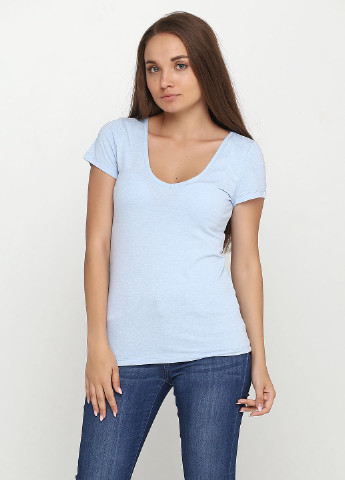 Світло-блакитна літня футболка H&M