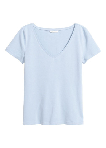 Светло-голубая летняя футболка H&M