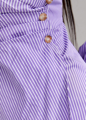 Фіолетова кежуал сукня на запах, кльош SHEIN в смужку