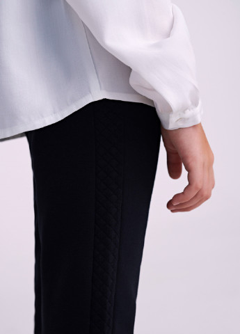 Черные кэжуал демисезонные прямые брюки SELA