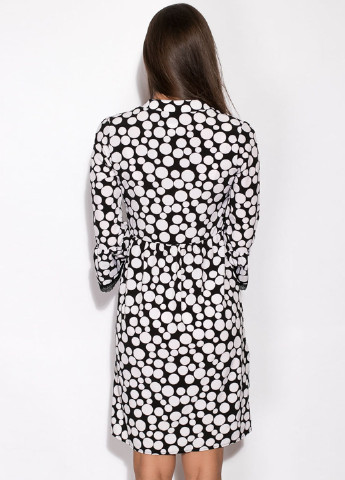Чорно-білий кежуал сукня а-силует Time of Style в горошок